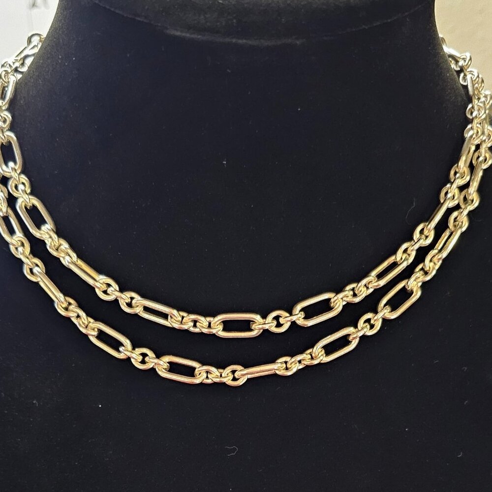 ✨ Sterling Silver Paperclip Link Necklace – 32” Long Chain ✨ - Picture 4 of 10
